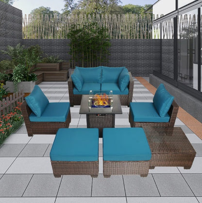 8 Piece Outdoor PE Wicker Furniture